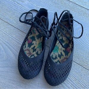 Dior Black Lace Ballet Flats